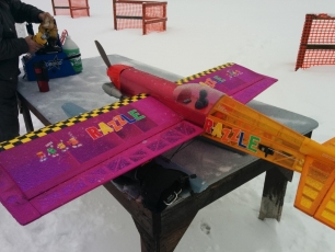 Chris's Razzle all iced up at the 2015 New Years Day fly in.