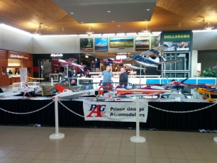Rick and Gord shooting the breeze at the 2015 Pine Centre Mall Show.