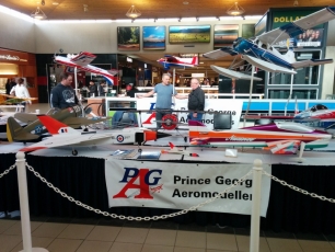 Rick and Gord shooting the breeze at the 2015 Pine Centre Mall Show.