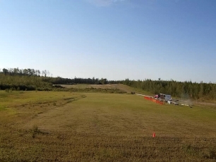 Aerial photo - Kevin on final approach.