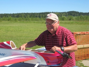 Canada Day - Gord preflights his Nuance pattern plane.
